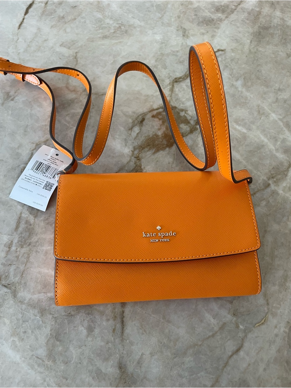 kate spade New York Perry Orange Crossbody Wallet